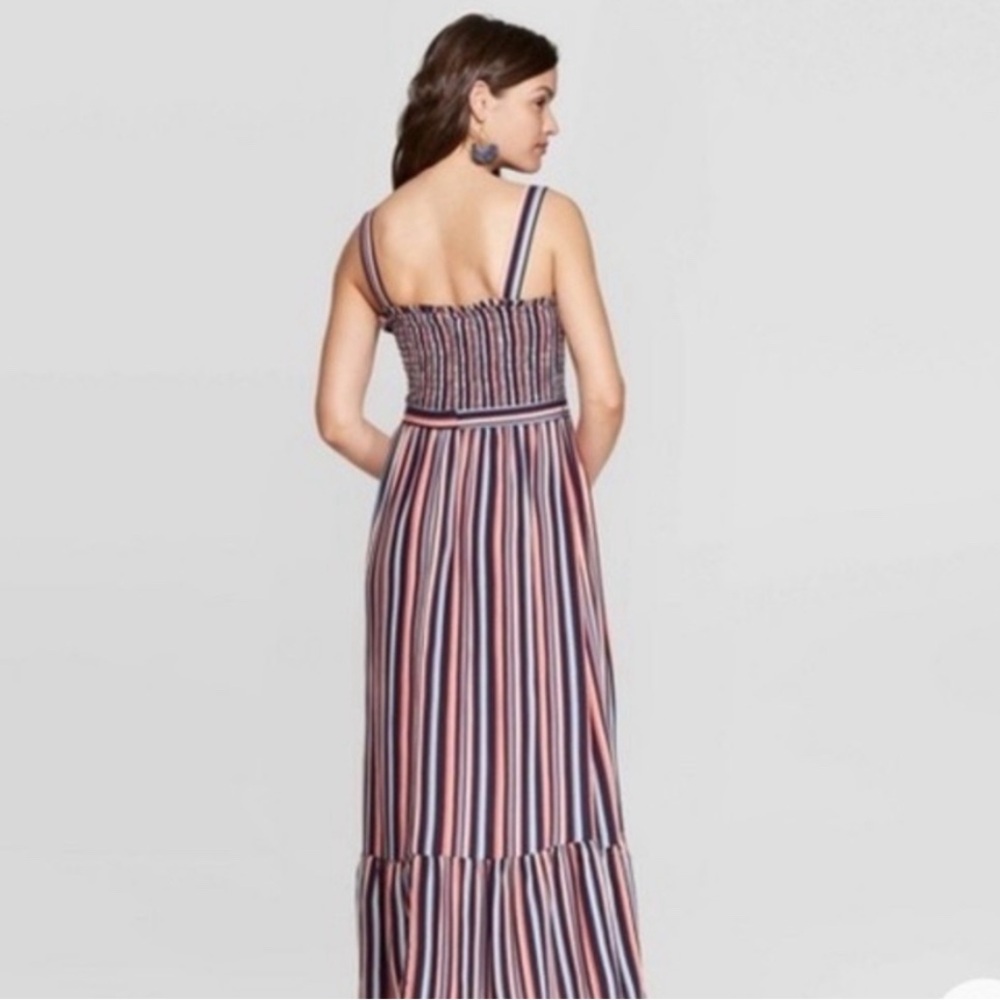 Striped Sleeveless Maxi Dress